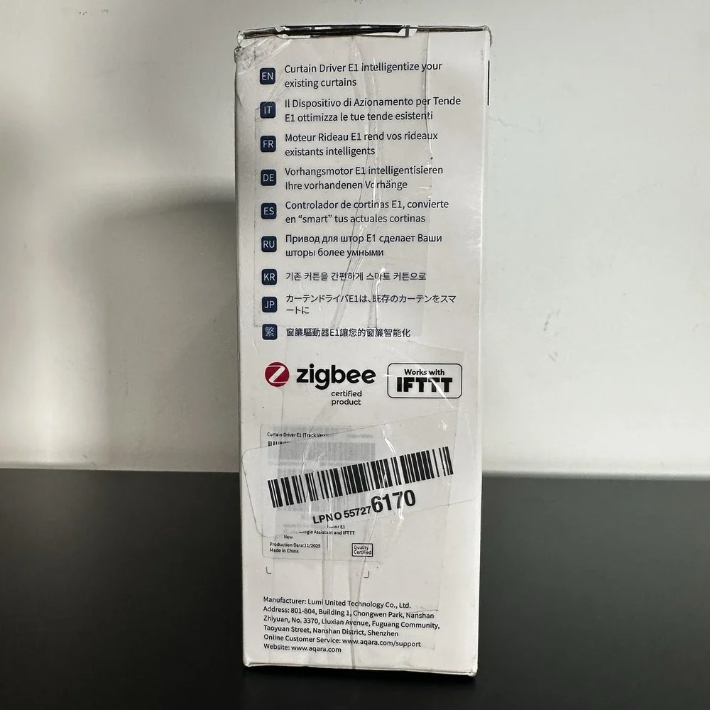 Aqara Smart Curtain Motor E1(Track Version, 1 Pack), Requires AQARA Zigbee 3.0 H